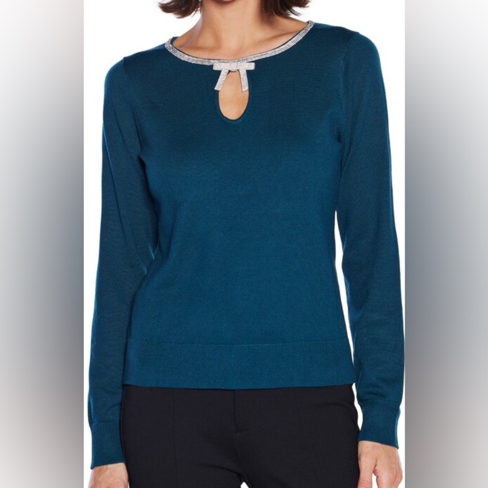 Belldini
Women's Embellished Keyhole-Neck Sweater